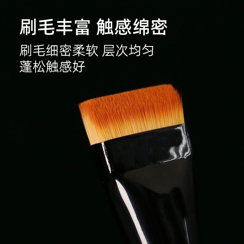 M55 Sugar Cube Slanted Foundation Brush Flat Top Soft Synthetic Bristle Flawless Makeup Application