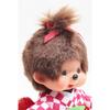 Kyugetsu Monchhichi Girl Doll in Red Checkered Kimono, IPM-13-Z