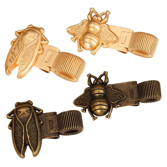 Металлическая ручка на пружине с тематикой насекомых, винтажный металлический зажим для дизайна пчелы/цикады, зажим для блокнотов, дневников, школы