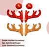 Car Reindeer Antlers Festive Christmas Decor Light Up Antler Set Auto Holiday Reindeer Decoration For Van SUV Shopping Mall