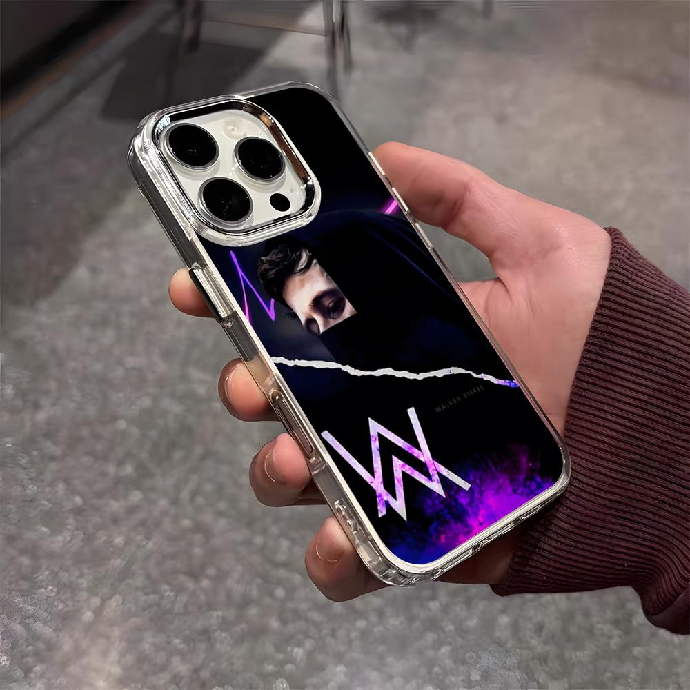 A-Alan Walker DJ Phone Case For IPhone 17 Air 16 E 15 14 13 12 11 Plus Pro Max Electroplated Transparent Soft Shell