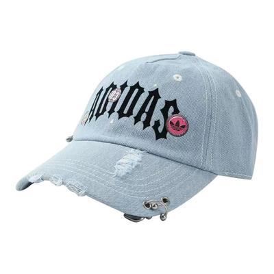 adidas Хлопковая бейсболка с логотипом Originals Женские головные уборы Синий KW1276