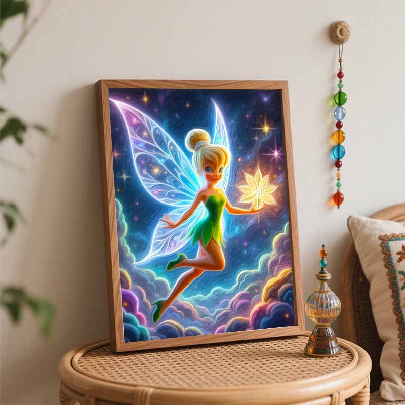 Disney Tinker Bell oil painting digital painting art kit handmade diy gifts home decorations