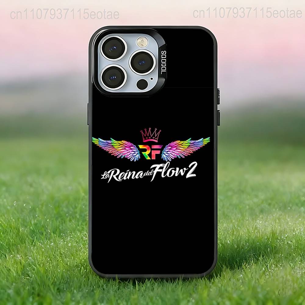 Королева Фلو La Reina Del Flow Чехол для телефона для iPhone 17,16,15,14,13,12,11,Pro,Max,Plus,E,Air,Mini Черный IMD Чехол