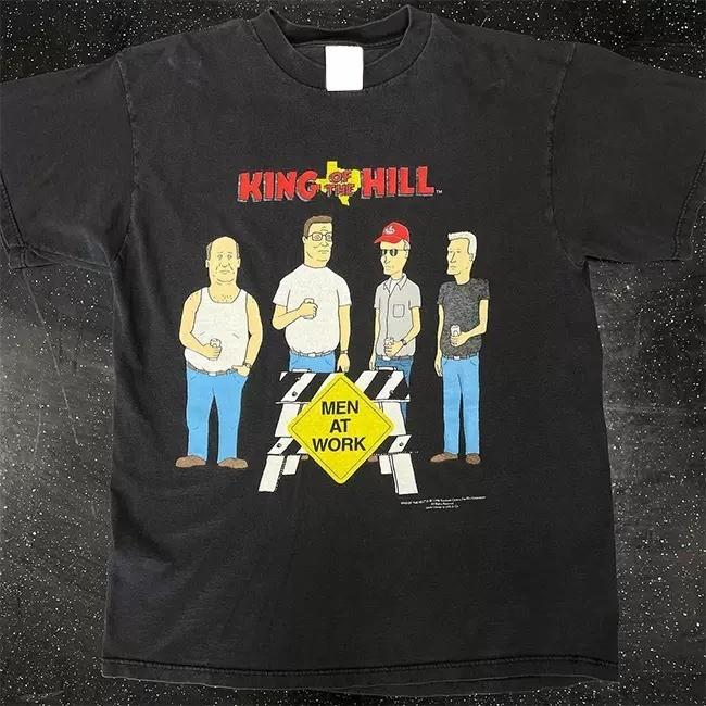 King of the Hill Men at Work Cartoon Unisex T-shirt S-5XL