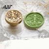 Letter Wax Seal Stamp Stamp, Vintage Plant Pattern Head, Durable Envelope Sealing Copper Head Replacement, for And Greeting Cards Journal Decoration