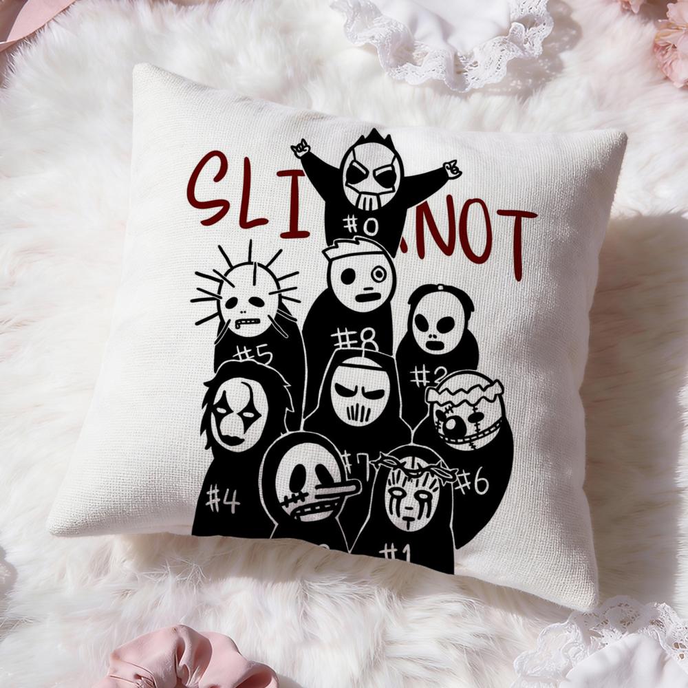 Band S-SlipknotS Cushion Cover Premium Comfort Reversible Pillow Cove -Two in One Design for Any Room & Car Interior