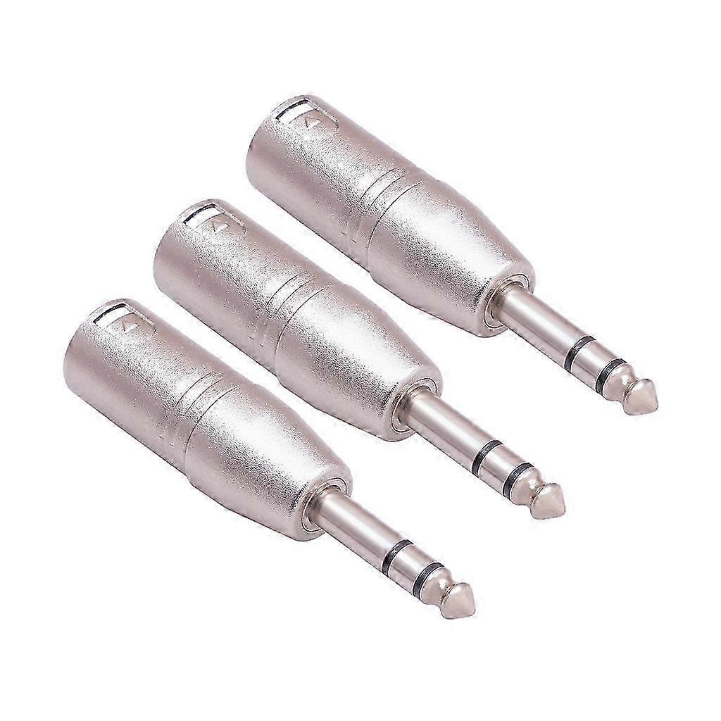 Male 1/4-inch 6.35mm to Male 3-Pins XLR Audio Adapter Stereo Jack Connector 25-26
