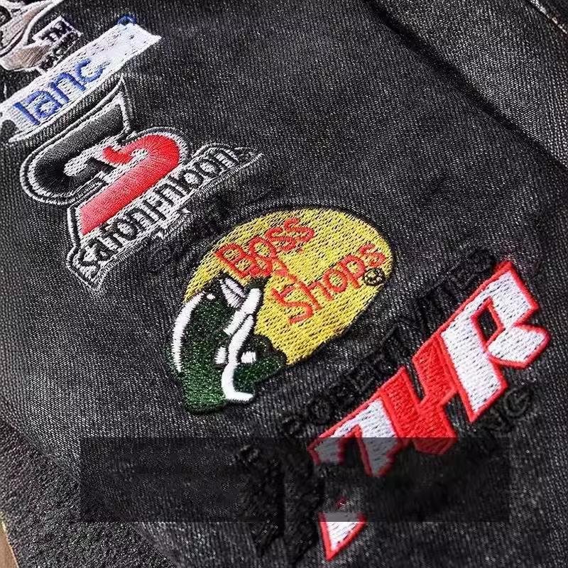 Мужская модная рваная джинсовая куртка: Европейский и американский уличный стиль, свободный крой для подростков, идеально подходит для весны и осени