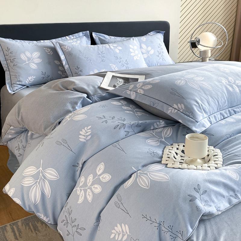 Комплект пододеяльников из 3 предметов с принтом из хлопка, мягкий к коже, не выцветает, односпальный/двуспальный размер, несколько размеров, всесезонный постельный комплект для мужчин и женщин, без наполнителя