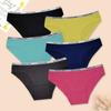 Нижнее белье, женские хлопковые трусы, однотонные сексуальные женские трусики для девочек, нижнее белье, 6 шт./лот
