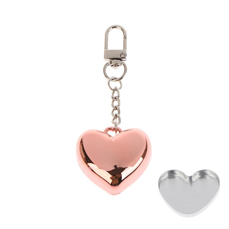 1pcs Case Container Mini Empty Aluminum Pan Key Chain Lipstick Packaging and Heart Shape Blush Powder Box Eye Shadow With