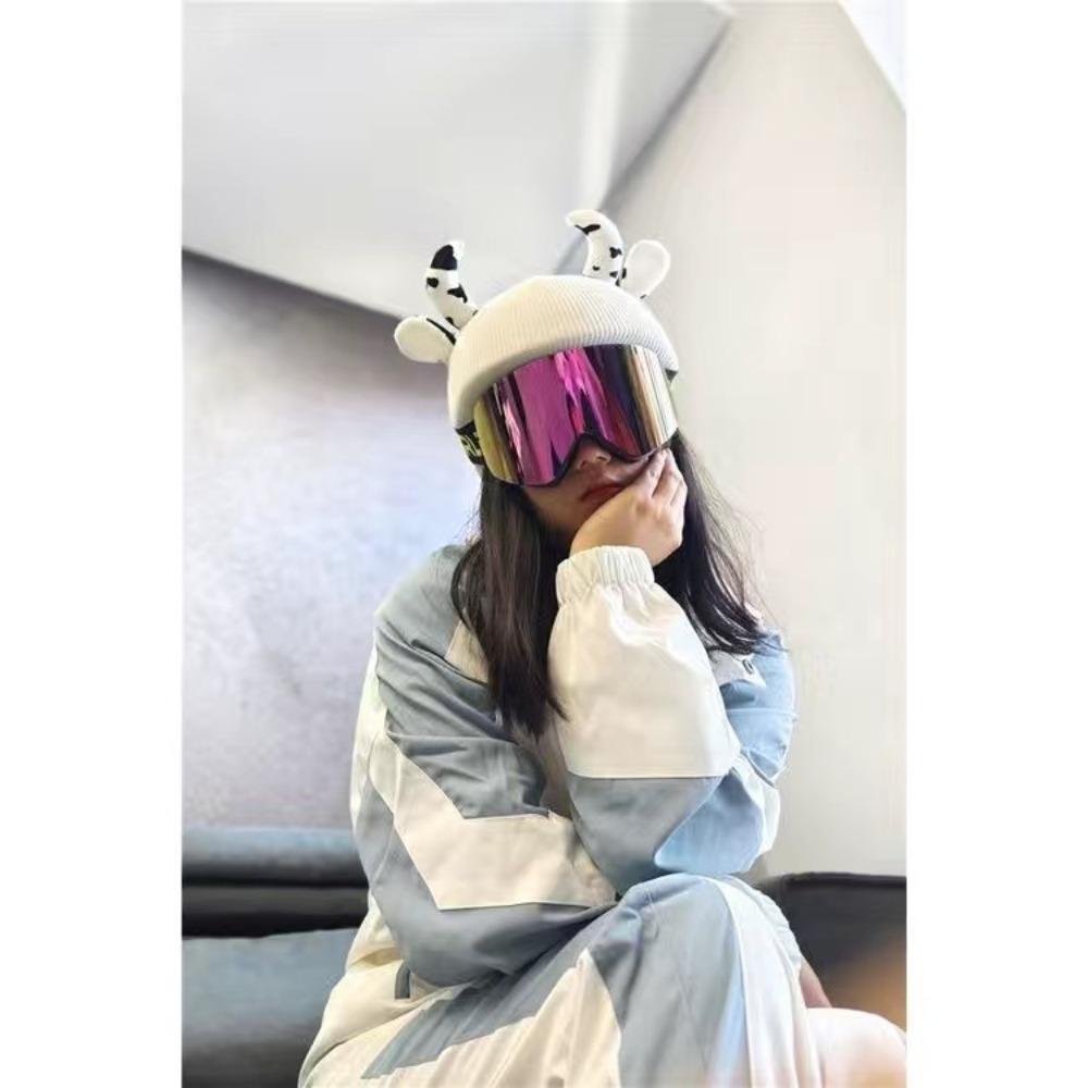 Ski Helmet Hat Cover Cute Cartoon Cat Ears Baby Same Single and Double Board Battery Helmet Cover Unisex