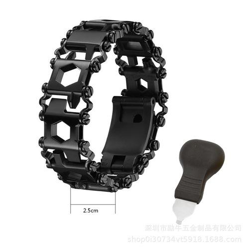Multifunctional Bracelet Metal Tools Screwdriver Stainless Steel Bracelet Men's Outdoor Tool 29 in 1 Emergency E Tool Survive