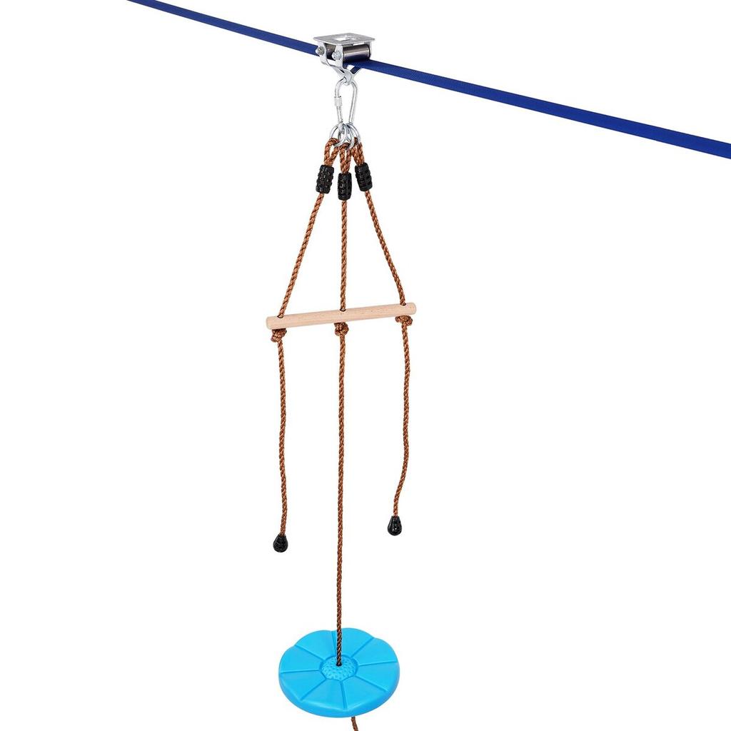 Zipline Kit for Kids and Adult, 52 ft Zip Line Kits Up to 330 lb, Backyard Outdoor Quick Setup Zipline, Playground Entertainment with Zipline, Nylon