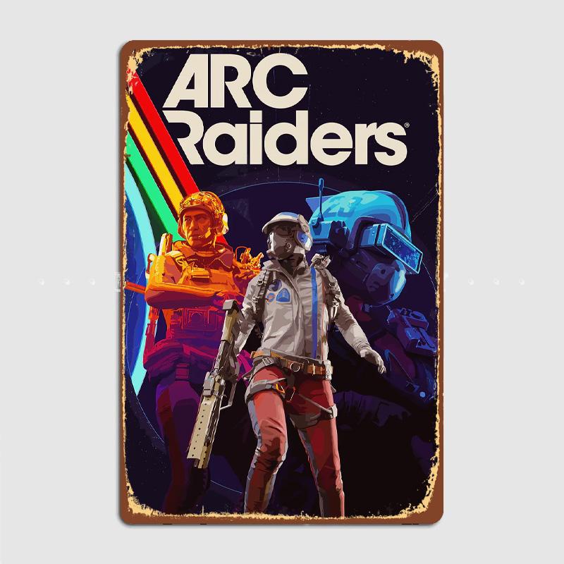 Игровой Постер Arc Raiders Винтажная Вывеска Гараж Индивидуальная Спальня Комната Настенный Декор Домашние Декоративные Постеры Металлический Постер Декор для Помещения