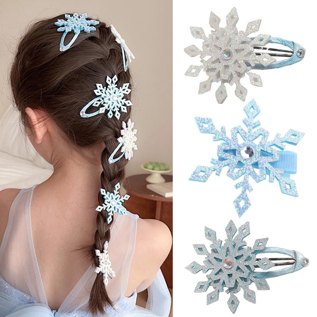 Заколка-снежинка Рождественская заколка Милая рождественская плоская заколка Шпилька Рождественская элегантная заколка для пучков