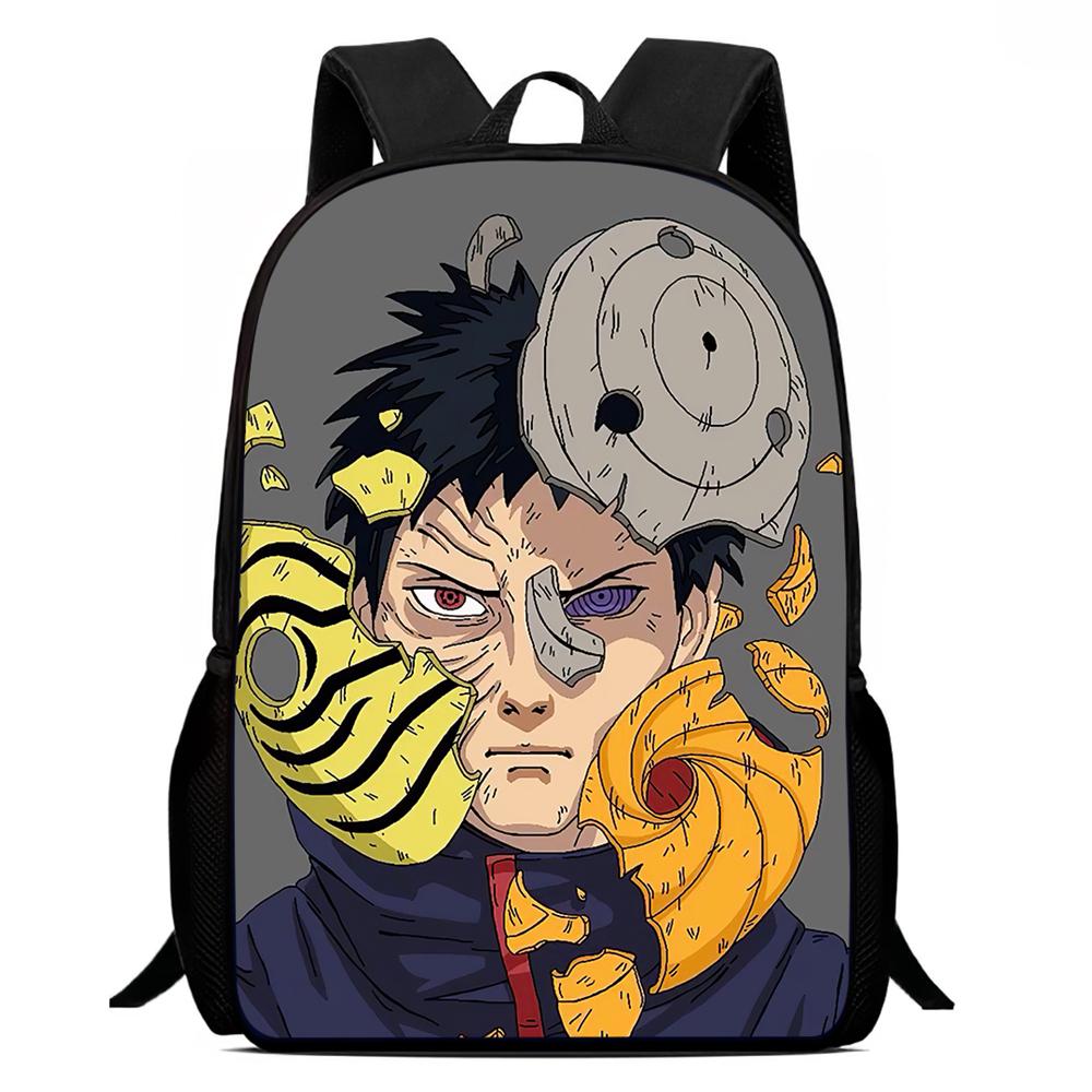 Детский мультяшный рюкзак NARUTO, 15 дюймов, с удобными регулируемыми лямками, для школы и повседневного использования, для мальчиков и девочек 6-11 лет