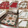 Рождественский ковер Рождественская елка Олень Напольный коврик Гостиная Диван Декор Ковер Спальня Прикроватный коврик Стираемый Праздничный напольный коврик