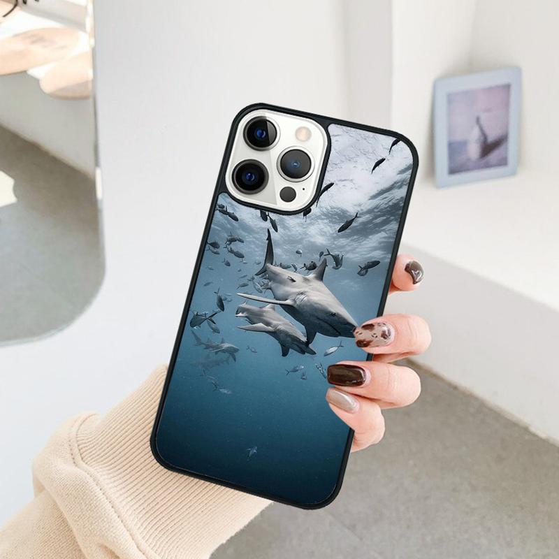 Чехол для телефона с изображением китовой акулы в океане Для iPhone 17 Air 16 15 14 11 12 13 Pro MAX Plus coque Чехол-оболочка