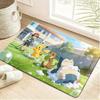 Pokemon Latios and Latias Starry Ocean Print Non-Slip Doormat, Absorbent Floor Mat for Home Decor