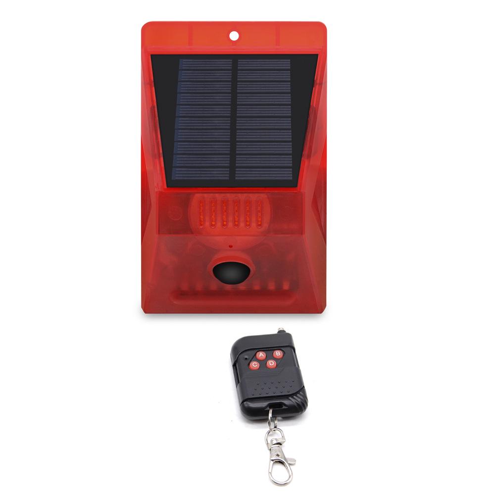 Solar-Powered Wireless Motion Sensor Alarm with Sound and Light for Anti-Theft and Animal Repellent