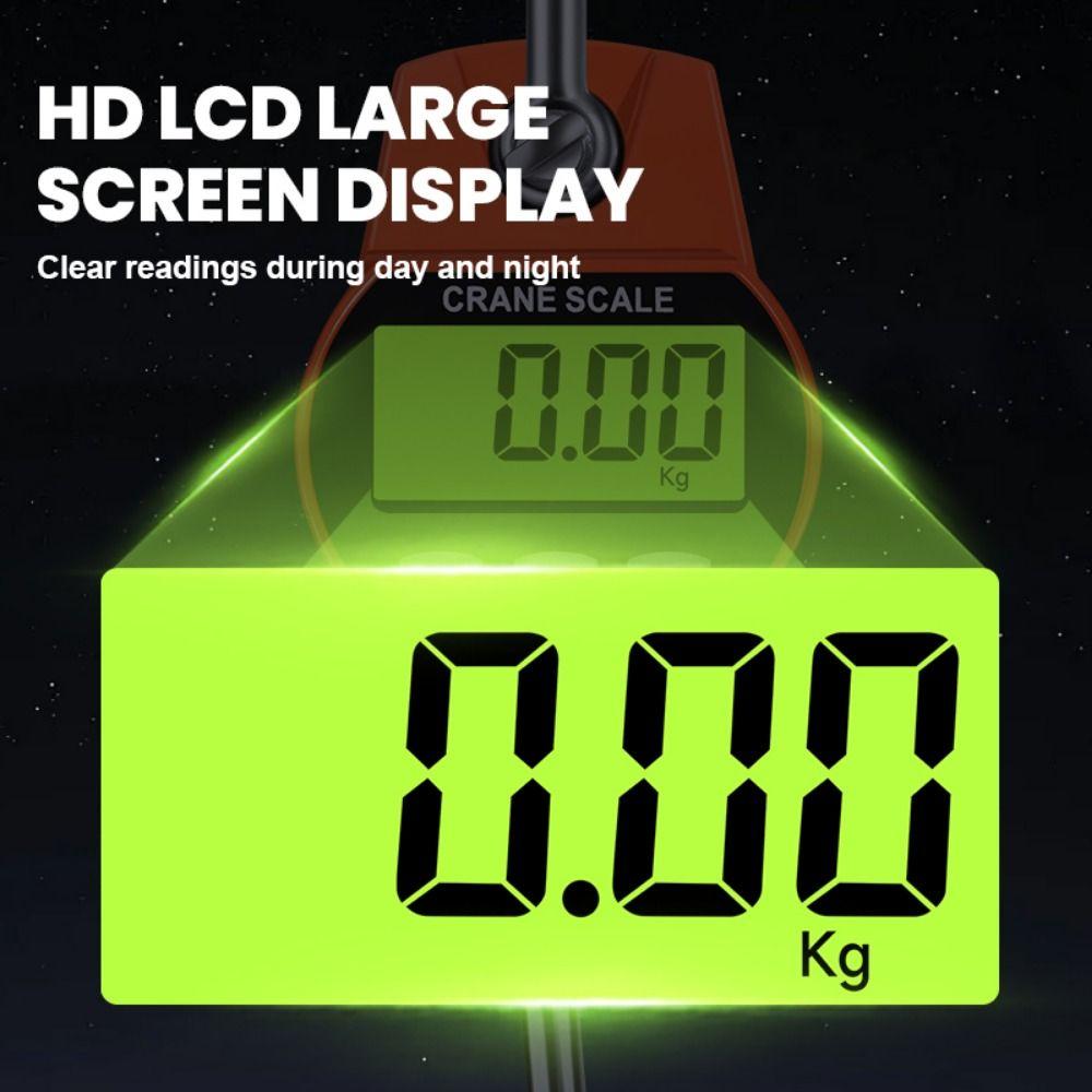 300/500KG Digital Hanging Scale Aluminum Shell Crane Scale Electronic Hook Scale Port