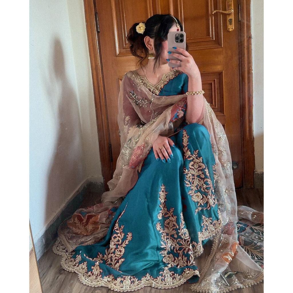 Salwar Kameez Pakistani Indian Dress Wedding Party Wear Bollywood Gharara Suit VGK-1882