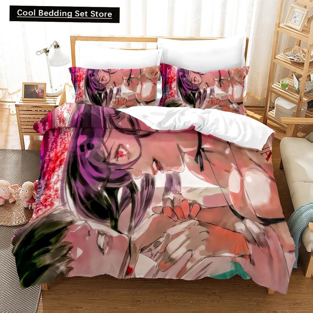 3D Printed Cartoons Tokyo Ghoul Kaneki Ken Bedding Set Duvet Cover Double Twin Full Queen King Adult Kids Bedclothes Quilt Cover