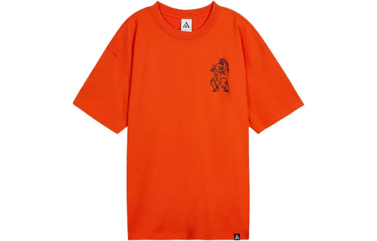 Nike ACG Футболки Мужские Оранжевый Раш Круглый вырез Умеренный Другое DJ5808-817