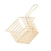 Iron Fryer Basket Silver Rose Gold Gold Frying Strainer Durable French Fry Holder  Cooking Frying