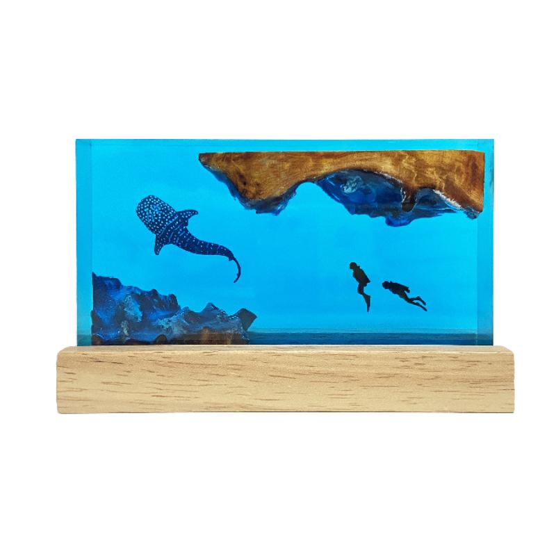 Creative Ocean Animal Series Ornaments With Usb Plug In Home&Office Atmosphere Night Light Decor Craft Gifts For Children&Adults