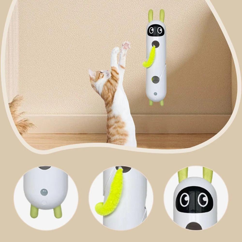 Automatic Interactive Cat Toy Fluffy Teaser Intelligent Sensing Cat Toy for Cats and Dogs