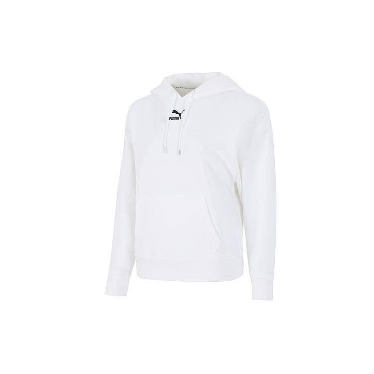 Puma CLASSICS Свитшоты Женские Белый С капюшоном Умеренный Обычный 533155-02