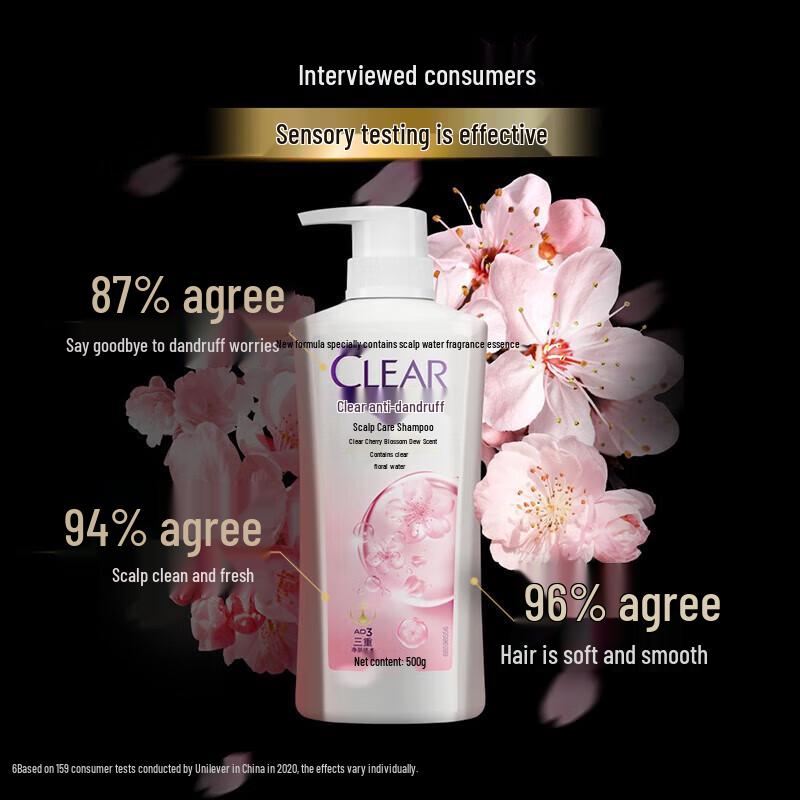 Прозрачный шампунь против перхоти «Цветение вишни»