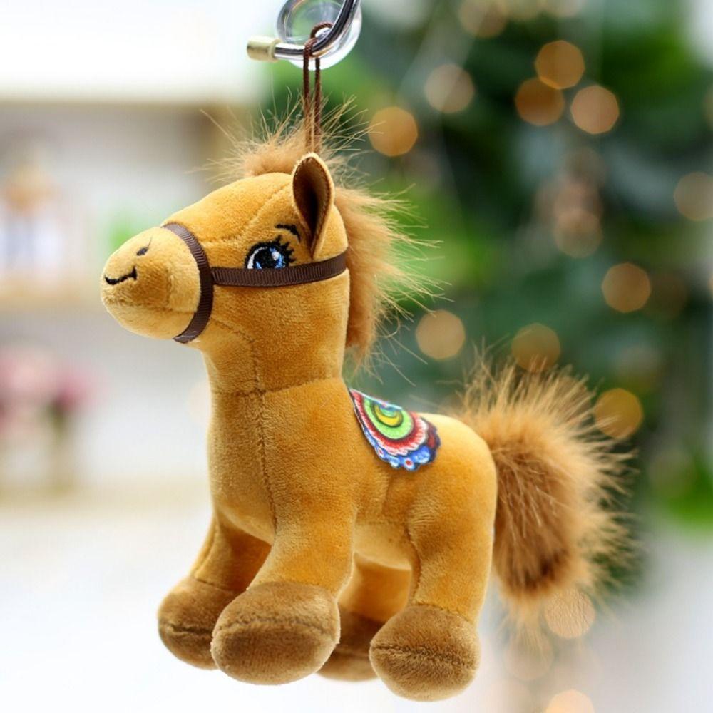 Cute Horse Plush Doll Toys Soft Mini Horse Keychain Backpack Pendant