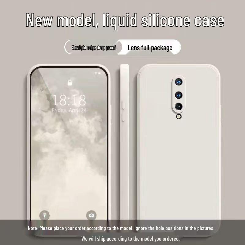 Чехол из жидкого силикона для OnePlus 8: Однотонный, Полное покрытие, Защита от падений, Безопасен для кожи, Простой стиль