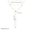 316L Stainless Steel Zircon Sun Moon Star Long Necklace For Women Fashion New Neck Chain Jewelry Party Gift Bijoux