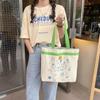 Очаровательная холщовая сумка-тоут в стиле Инс, милая повседневная сумка через плечо для школы, на каждый день