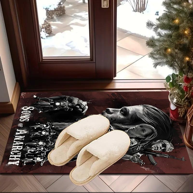 Anarchy Motorcycle Club Carpet, Chair Rug,Rug for Office Bedroom living rooms, Doormat decor Fan Gift Christmas Gift