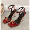 2026 Горячие Женские Туфли на Высокой Шпильке Модные Роскошные Женские Босоножки с Открытым Носком Сексуальные Вечерние Женские Платья Женские Босоножки с Ремешками на Лодыжке Zapatillas De Mujer