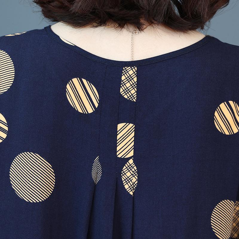 Летнее женское платье больших размеров, винтажное женское свободное платье с коротким рукавом и принтом, повседневные платья с цветочным принтом