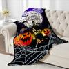 Halloween Castle Ghost Printed Blanket for Sofa Bed Travel Camping Living Room Office Conditioning Blanket for All Seasons Gifts