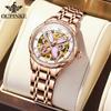 New Business and Leisure Ladies Watch Elegant Light Luxury Waterproof Luminous Diamond Inlaid Mechanical Watch High-end Watch