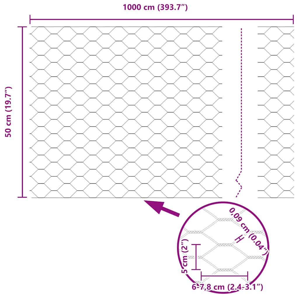 Welded Wire Fence 10 x 0.5 m (W x H)