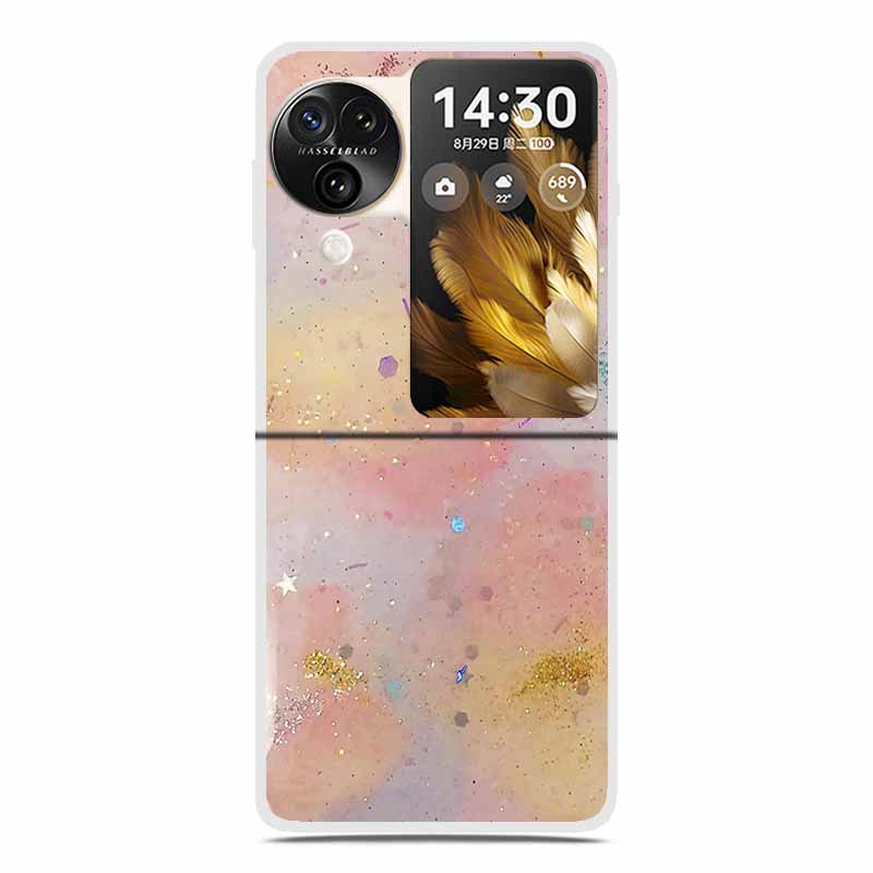 For Oppo Find N3 Flip 5G Cases Clear 6.8" Marble Hard TPU Back Cover For Oppo Find N 3 Flip Phone Cases Coque Fundas Bumper Etui