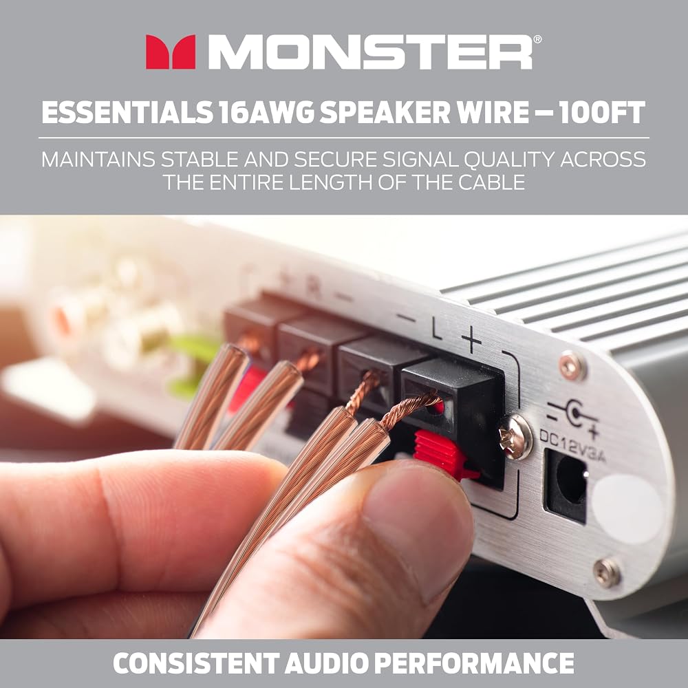 Кабель для акустических систем MONSTER, 16 AWG, 1 рулон, 30,48 м (100 футов) ME-S16-30M [Оригинальный продукт для внутреннего рынка]