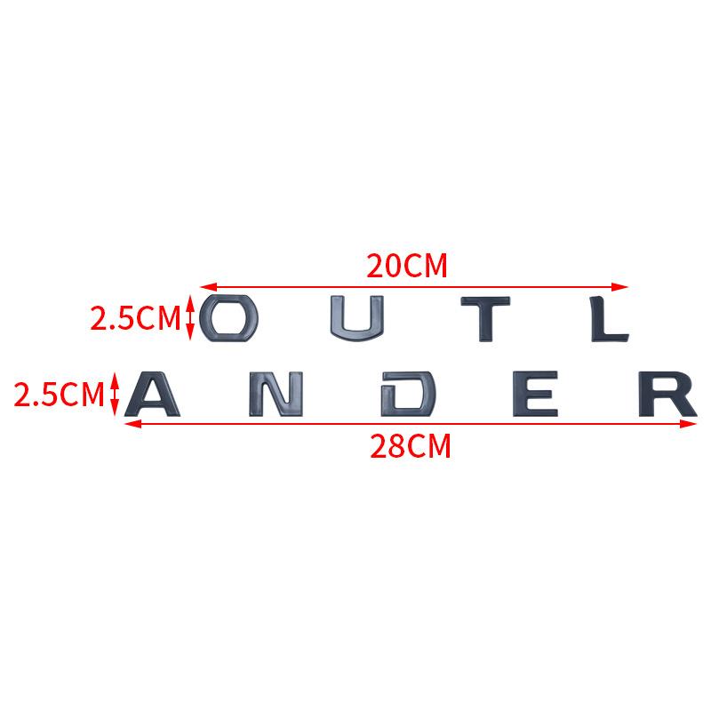 Автомобиль 3D ABS буквы логотип наклейки Стикеры для Mitsubishi OUTLANDER 2023 автомобиля передняя часть капота эмблема с алфавитом значок Стайлинг