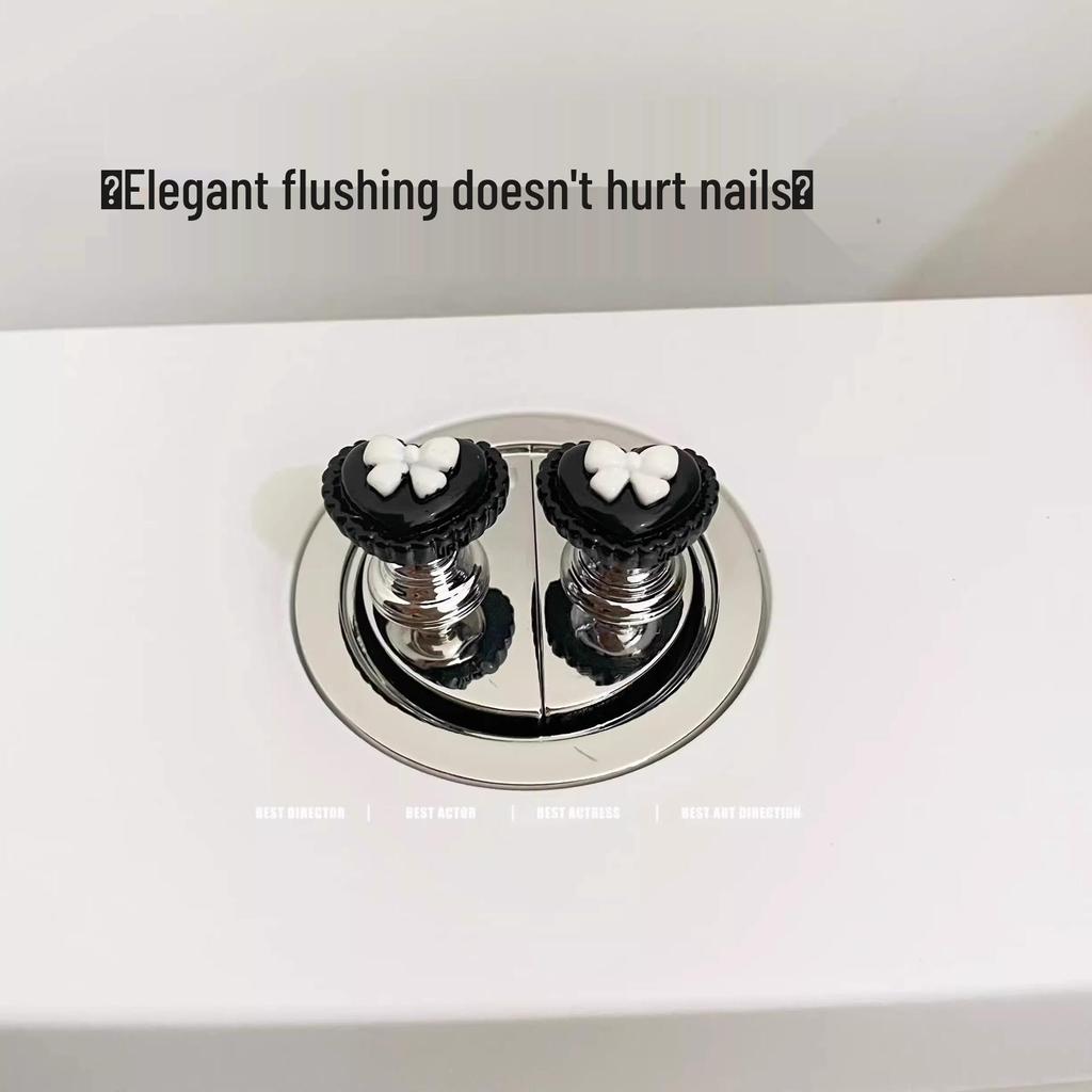 Универсальный подъемник крышки унитаза в виде цветка и приспособление для нажатия кнопки бачка для нейл-арта