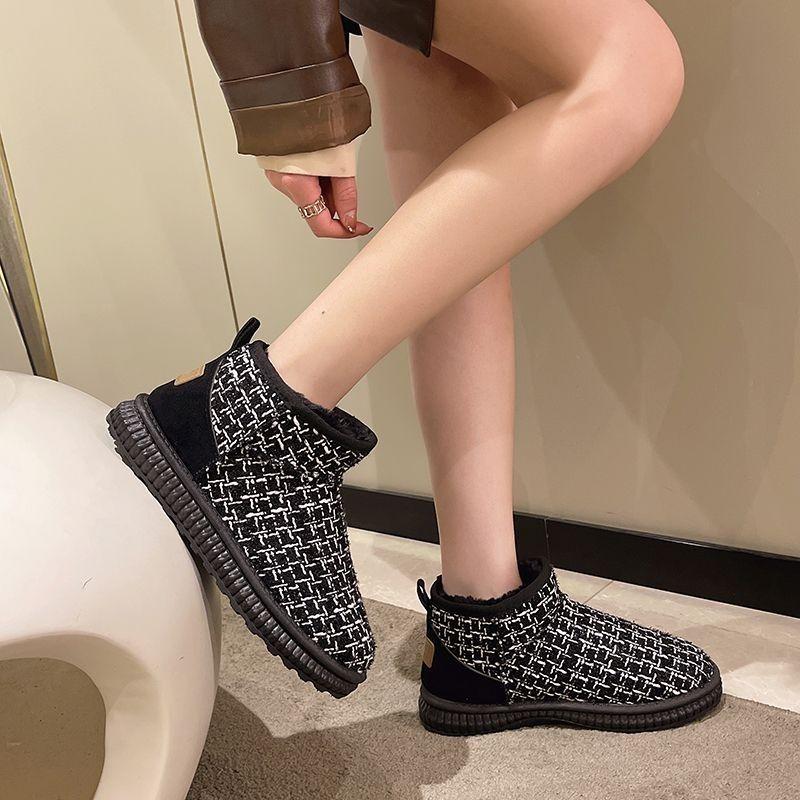 Новые женские зимние теплые зимние ботинки, нескользящие хлопковые женские ботильоны на утепленной платформе с мягкой подкладкой